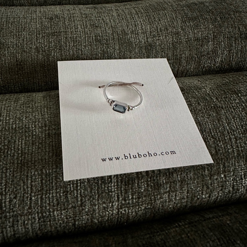 Bluboho London Blue Topaz Sterling Silver Ring